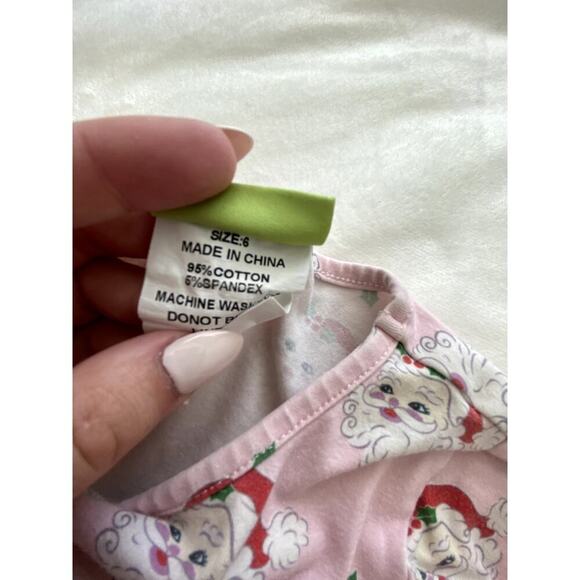 Girls Pink Santa Ruffle Dress Size 6 - Picture 5 of 5